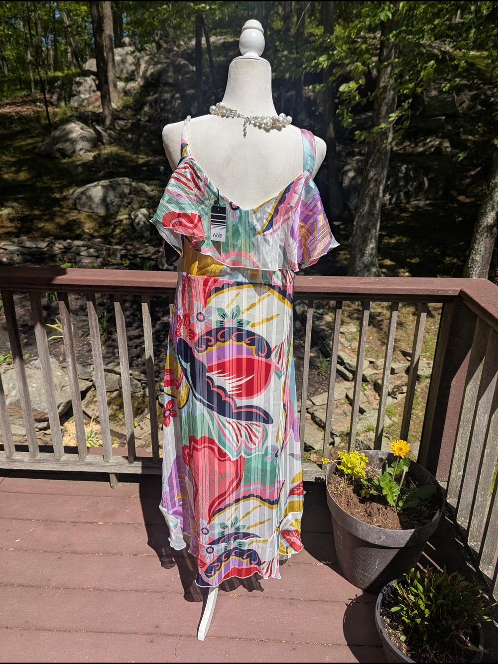 Wallis Multicolor Floral Ruffle Midi Dress - Picture 4 of 12